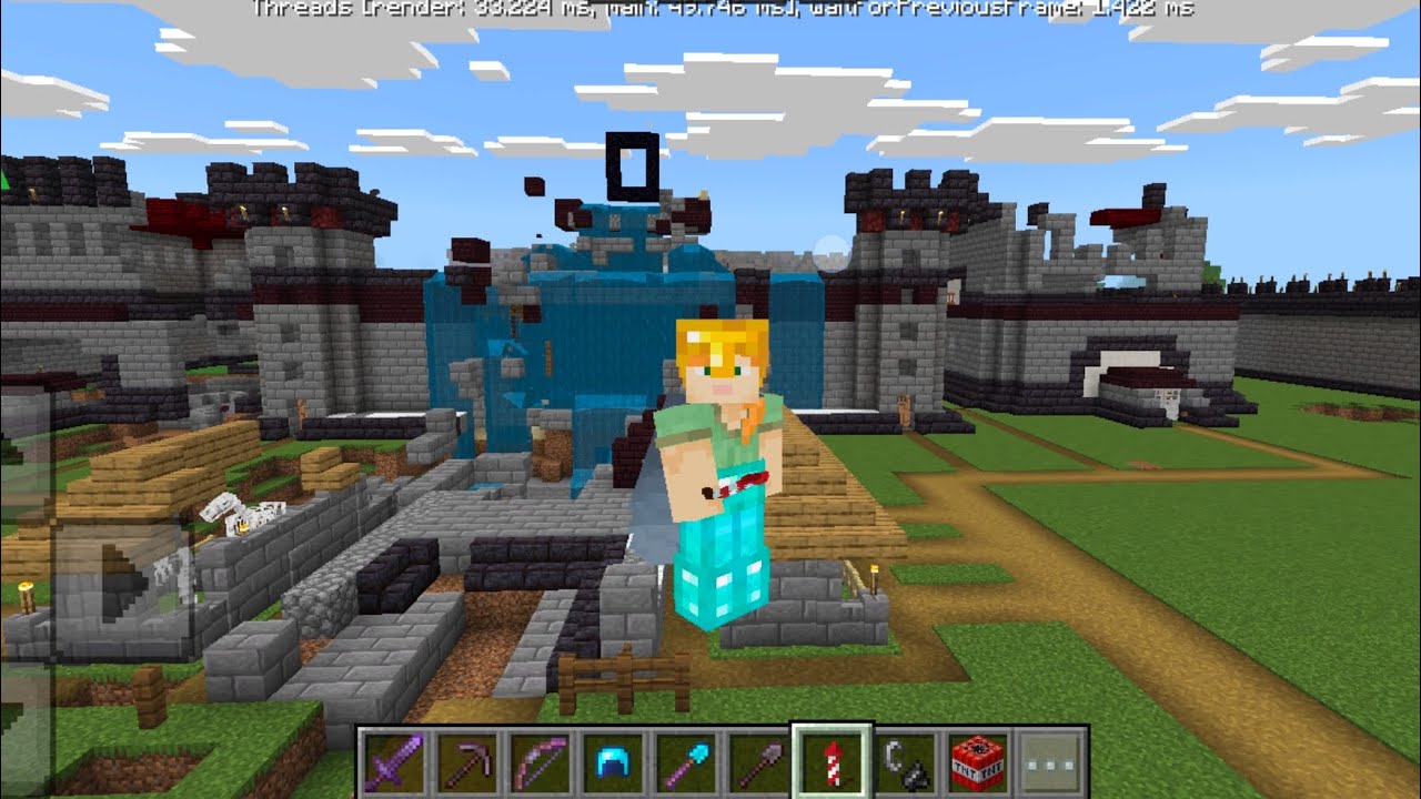 I played Minecraft and I destroyed techno gamer castle 