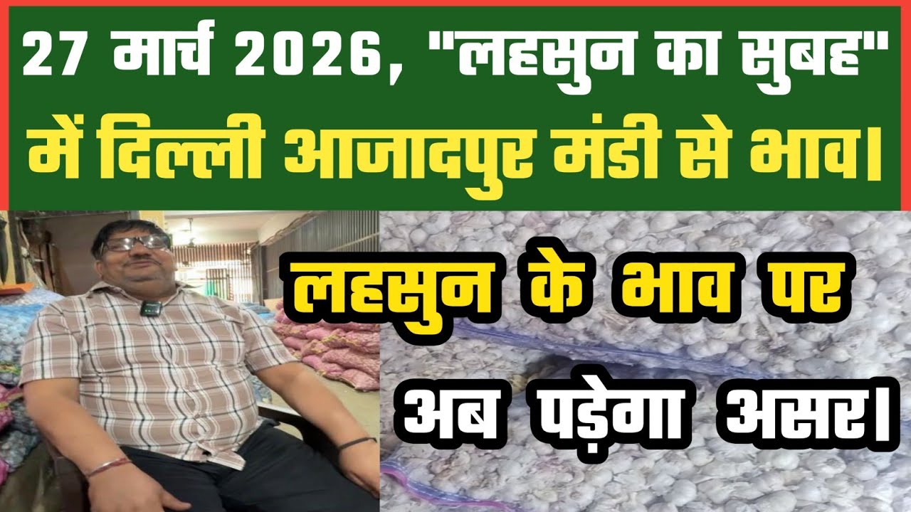 अब लहसुन में मजबूती कैसे बनेगी ? Azadpur Delhi Mandi Today 27-03-2026 को बने ऐसे Garlic Price DMT TV
