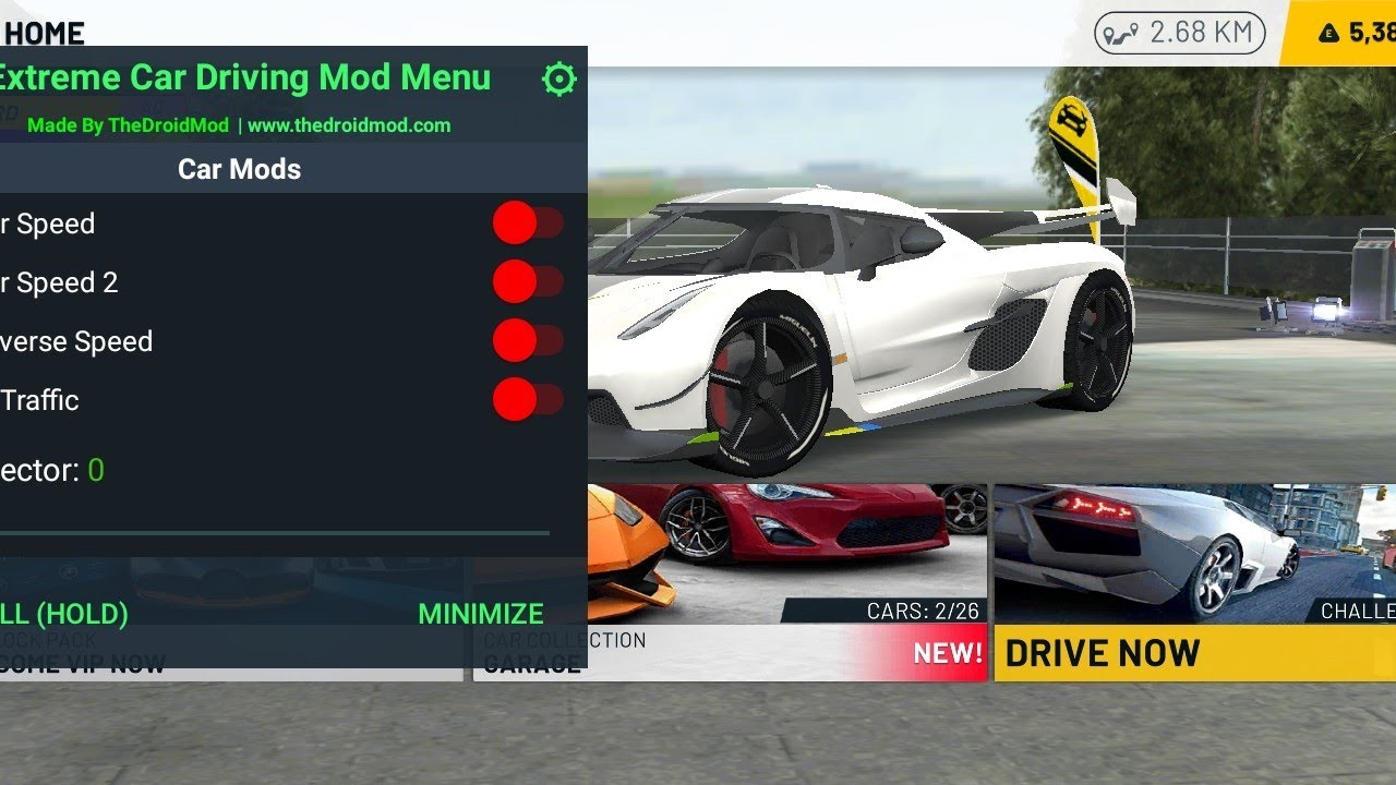 Extreme car driving simulator  TDM Mod Menu Version.6.0.12