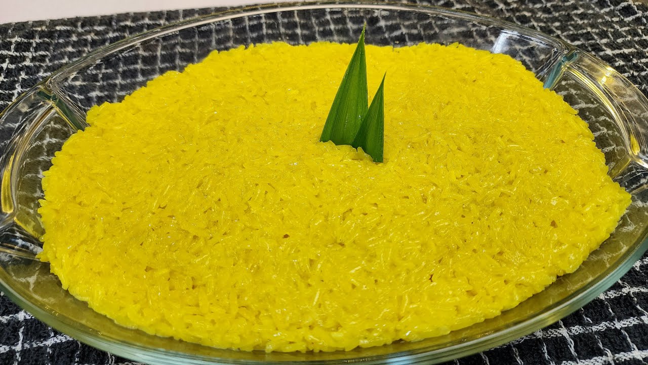 Petua Pulut Kuning LEMBUT,LEMAK, BERKILAT | Steamed Sticky Rice Recipe