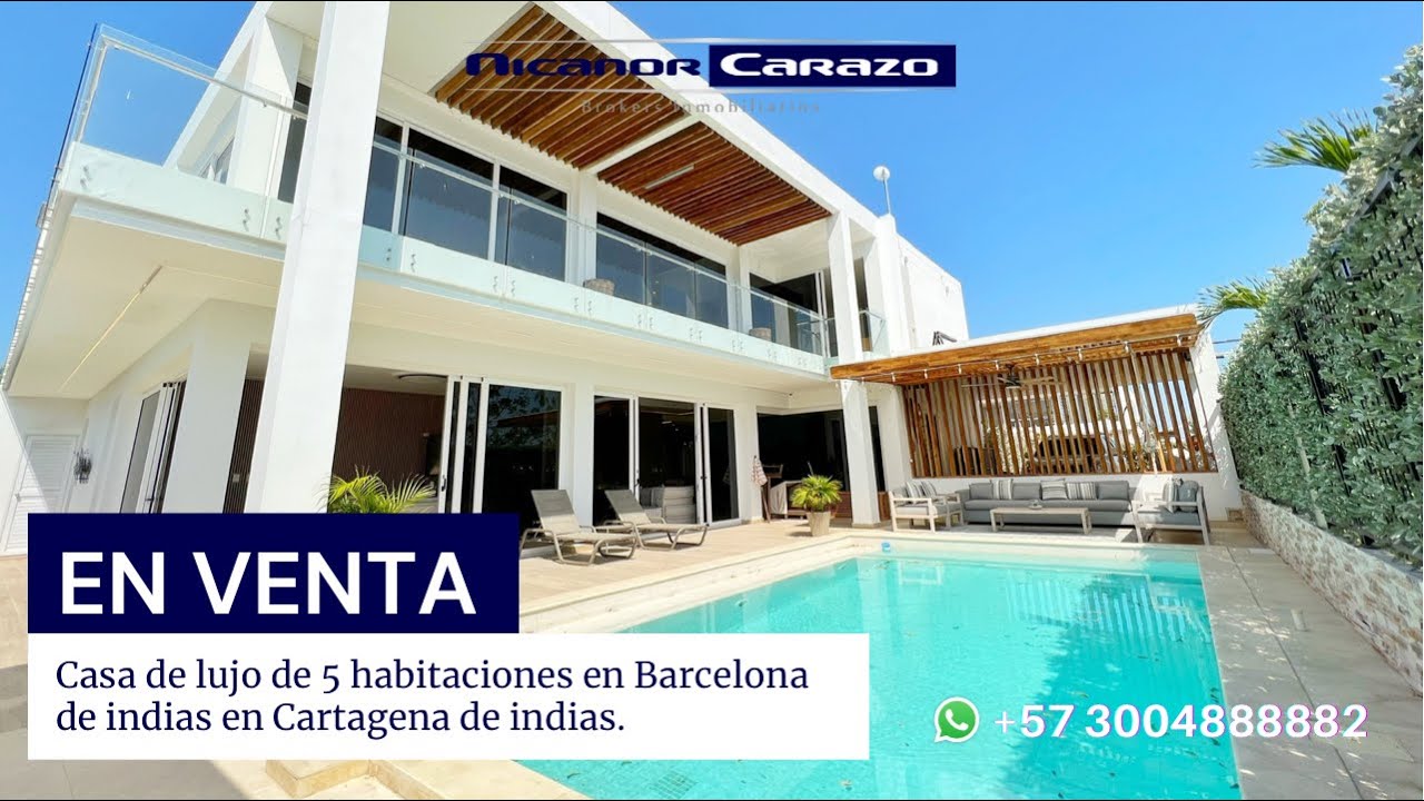 🚩 Casa espectacular de lujo 2 niveles en VENTA en Barcelona de indias en #Cartagena | Zona norte
