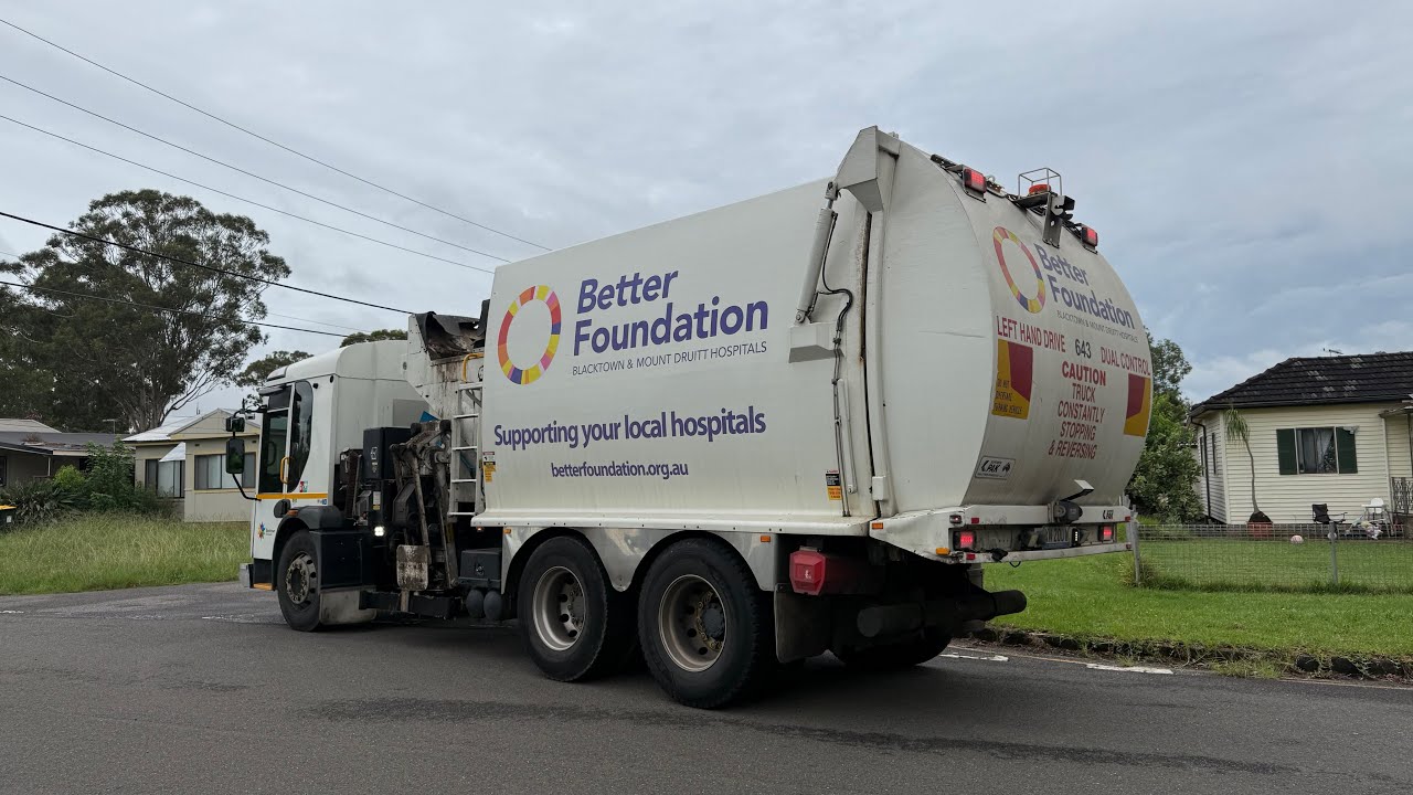 Blacktown City Council Garbage Collection 643 white Dennis Eagle Elite 2 Superior Pak (Part 2)