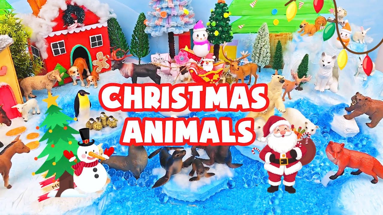 Рождественские животные 🎅❄️🎄 | Зимняя диорама с животными для детей