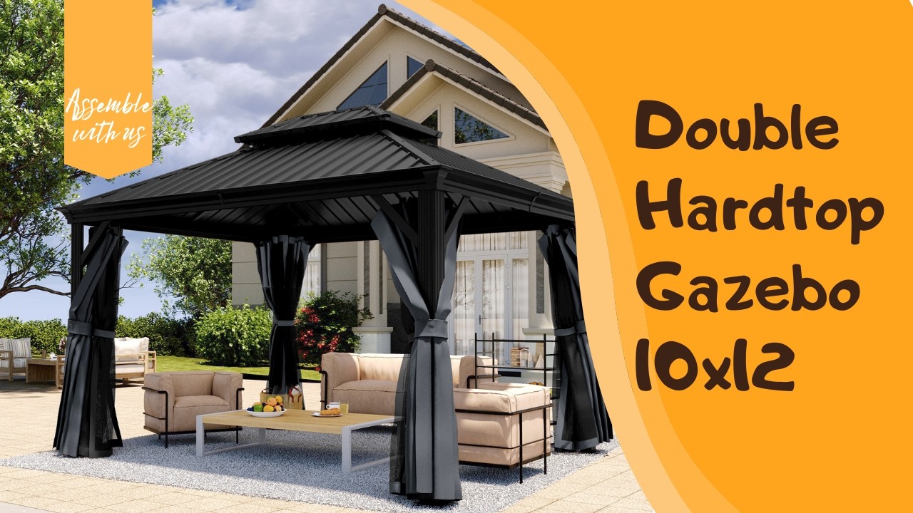 Double Hardtop Gazebo 10x12