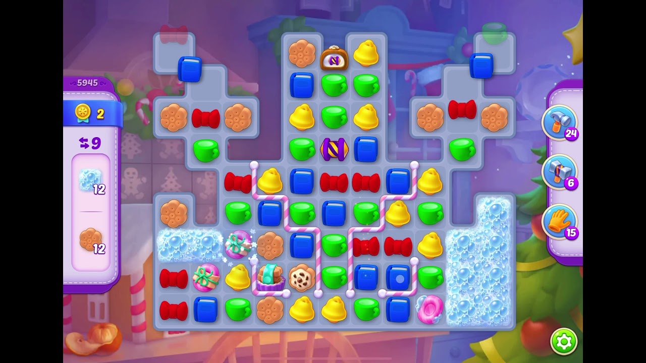 HomeScapes Level 5945 no boosters (21 moves)
