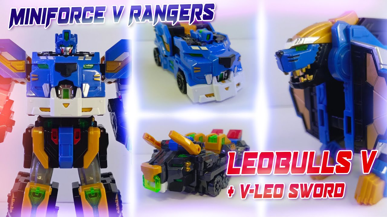 Miniforce V Rangers - V-Leo & V-Bulls Transform to LeoBulls V