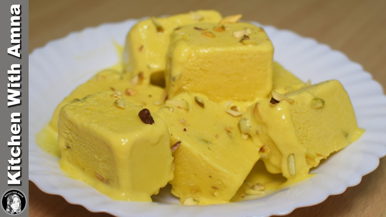 Mango Kulfa Recipe - Homemade Kulfa Ice Cream Recipe - Kitchen With Amna