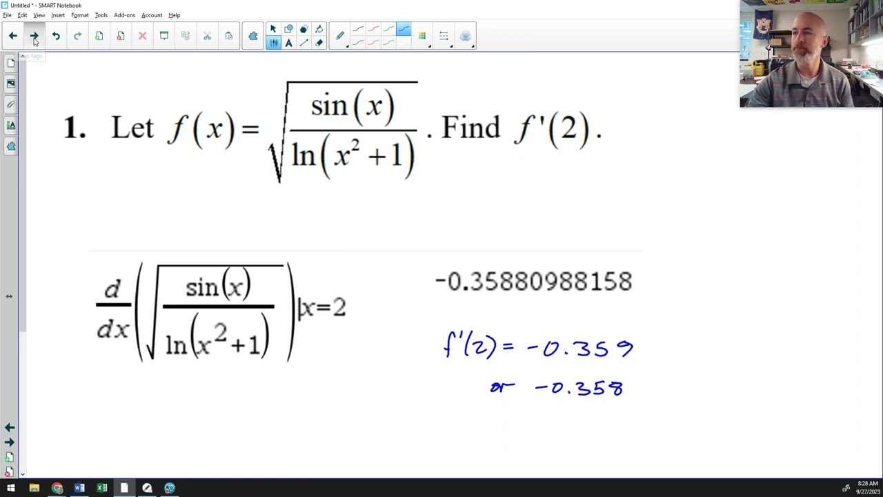 Derivative at a Point - TI Nspire