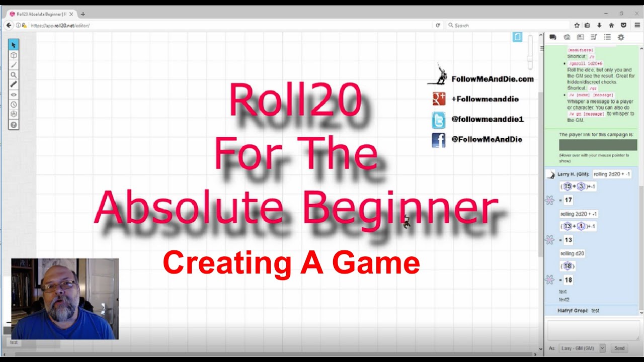 Roll20 For The Absolute Beginner No. 10 - Create Game & All Settings Available Prior To Launch