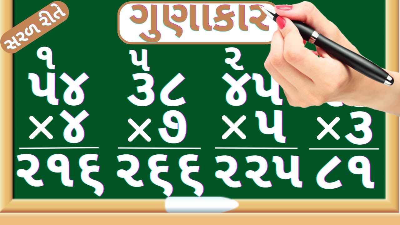 Gunakar | Be ank na gunakar | Multiplication of two digit number | Math in gujarati