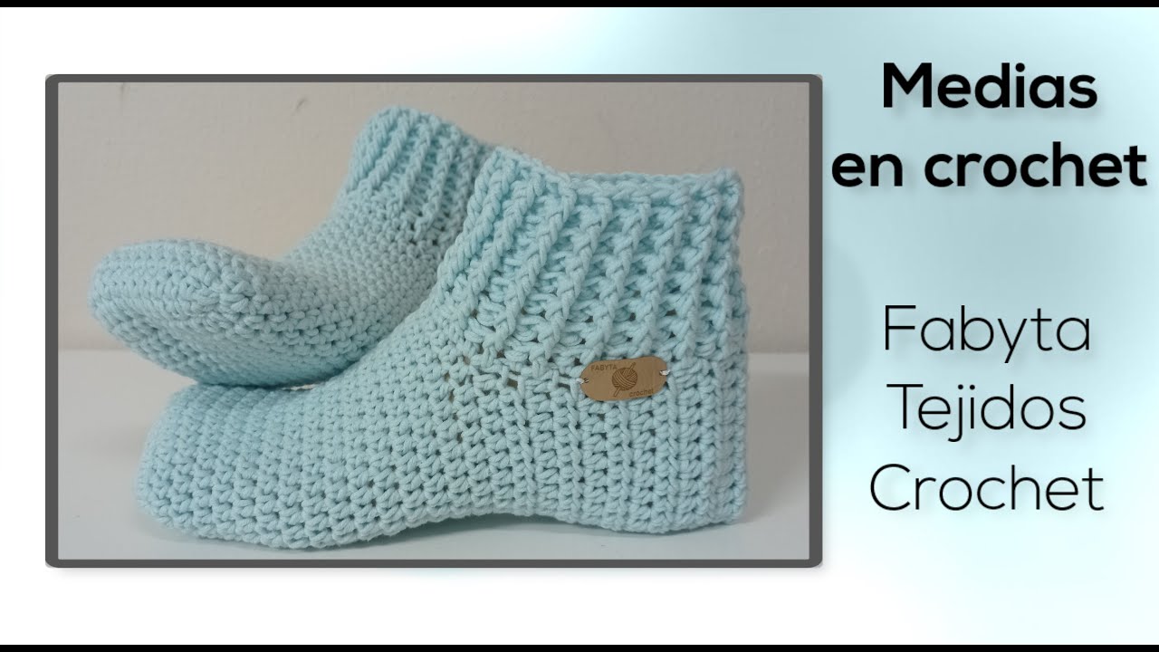 Medias en crochet, super faciles de tejer, con menos de 100 grs de hilado