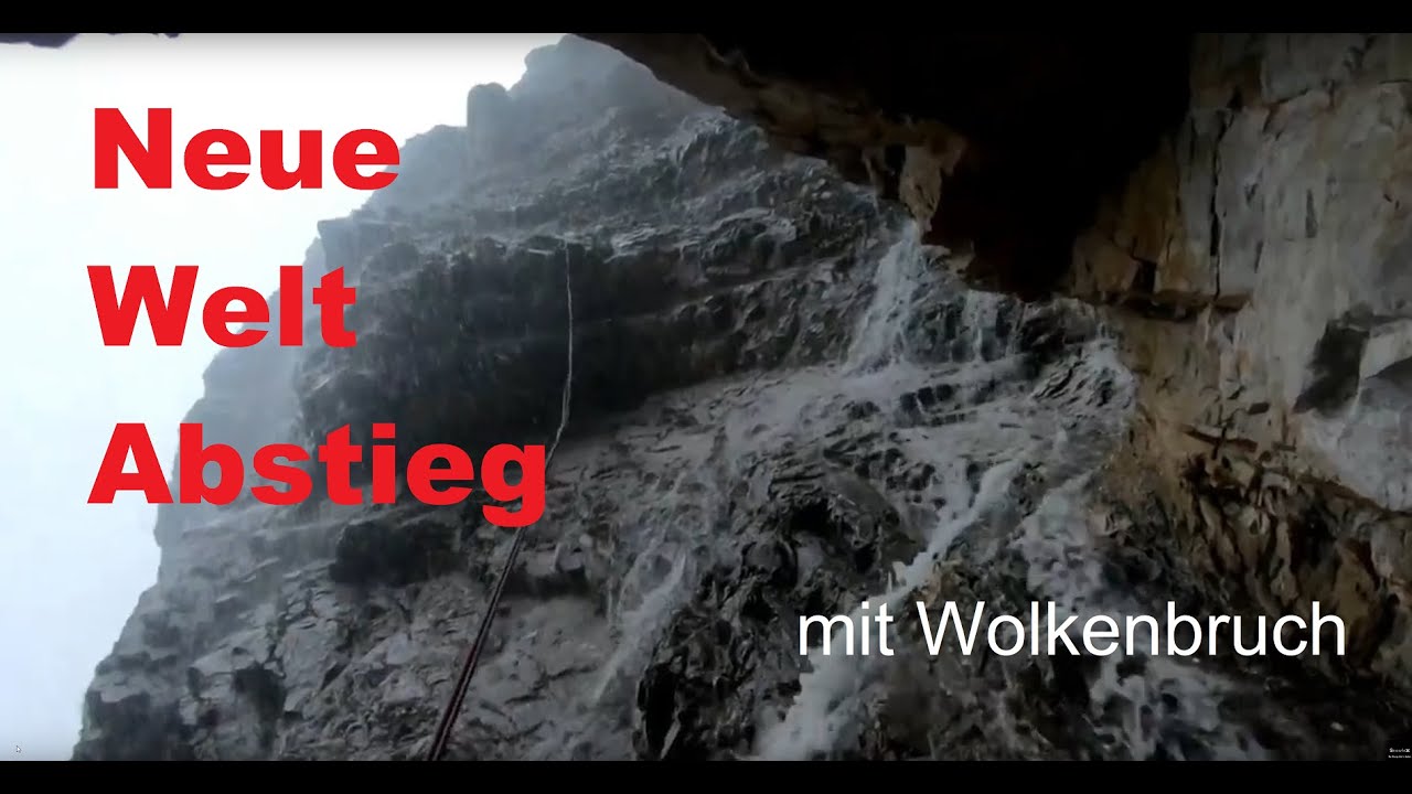 Zugspitze Klettern Neue Welt Abseilen v. Schneefernerkopf Top of Germany Down Rope