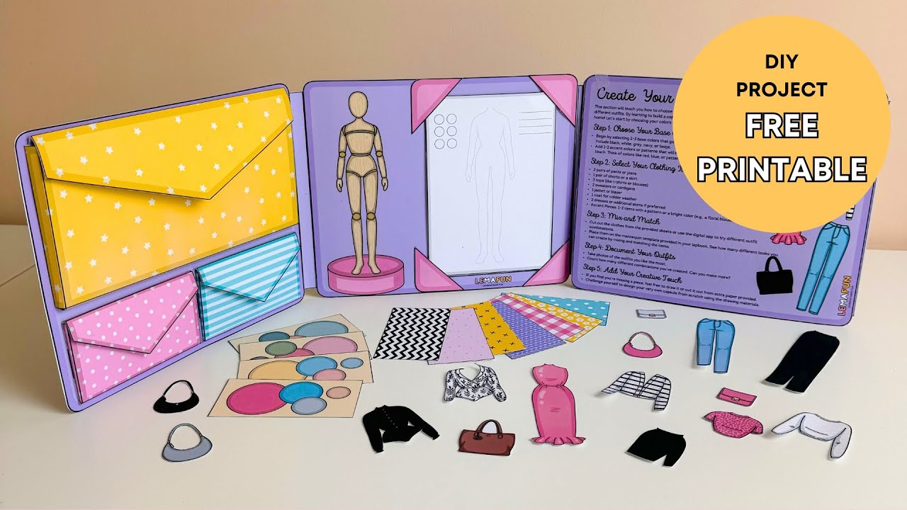 DIY Lapbook Fashion Designer + Free printable