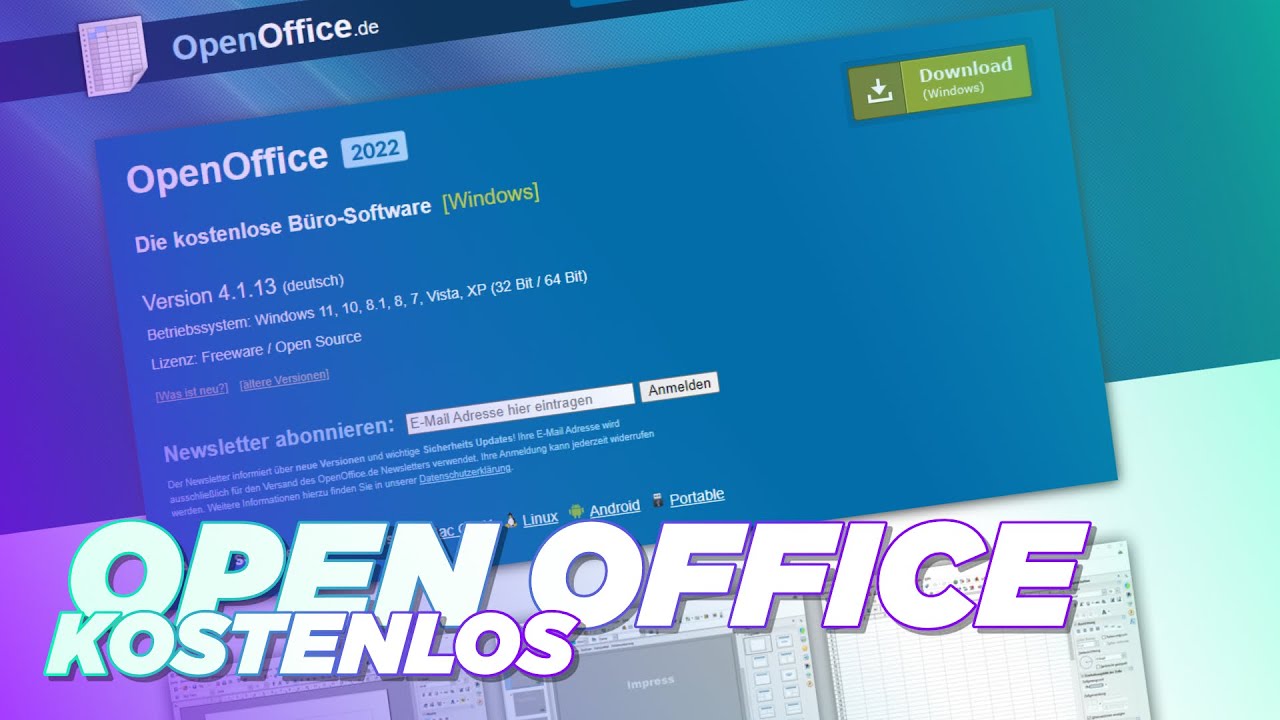 Einf&uuml;hrung in OPEN OFFICE