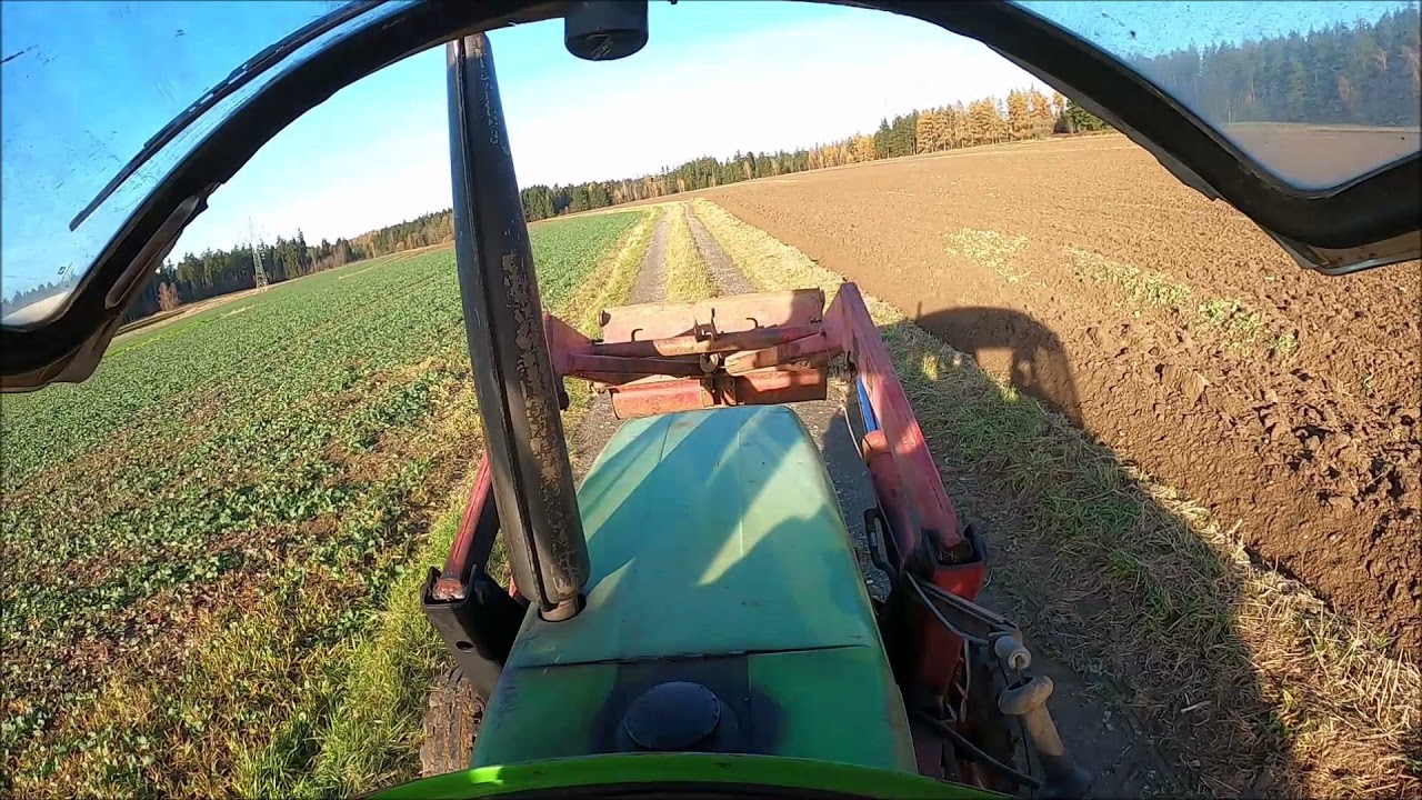 [GoPro] Ackern und Fahrt mit Deutz D 5206 und Kverneland Pflug [Cabview] #1