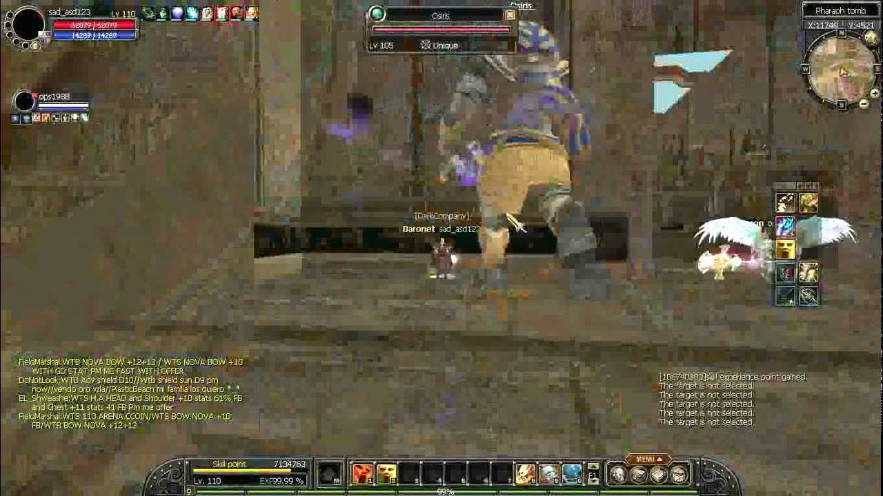 Silkroad Bug Osiris unq at Temble Cave