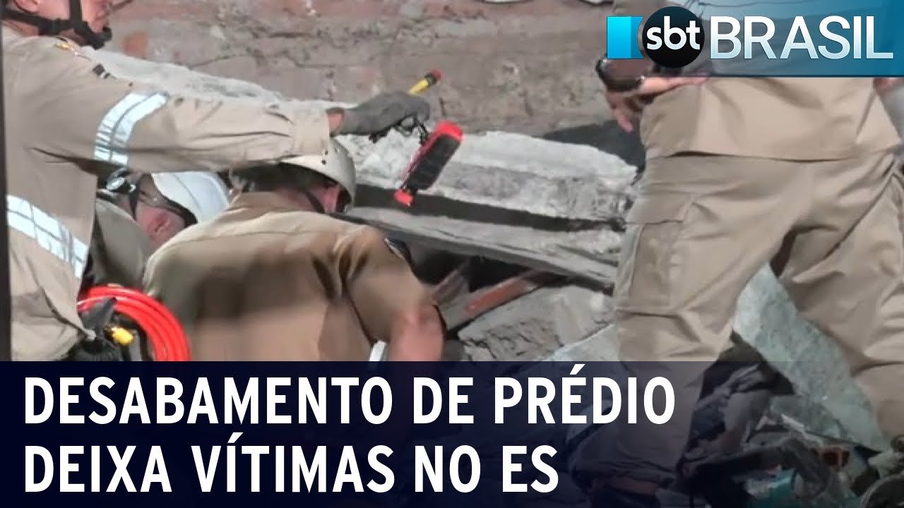Explosão e desabamento de prédio deixa ao menos uma vítima em Vila Velha | SBT Brasil (21/04/22)