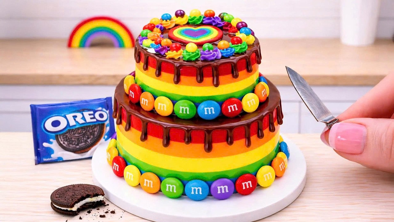 Mini Rainbow Chocolate Cake Recipe Ideas 🌈🍫 Satisfying Mini Cake Challenge & ASMR