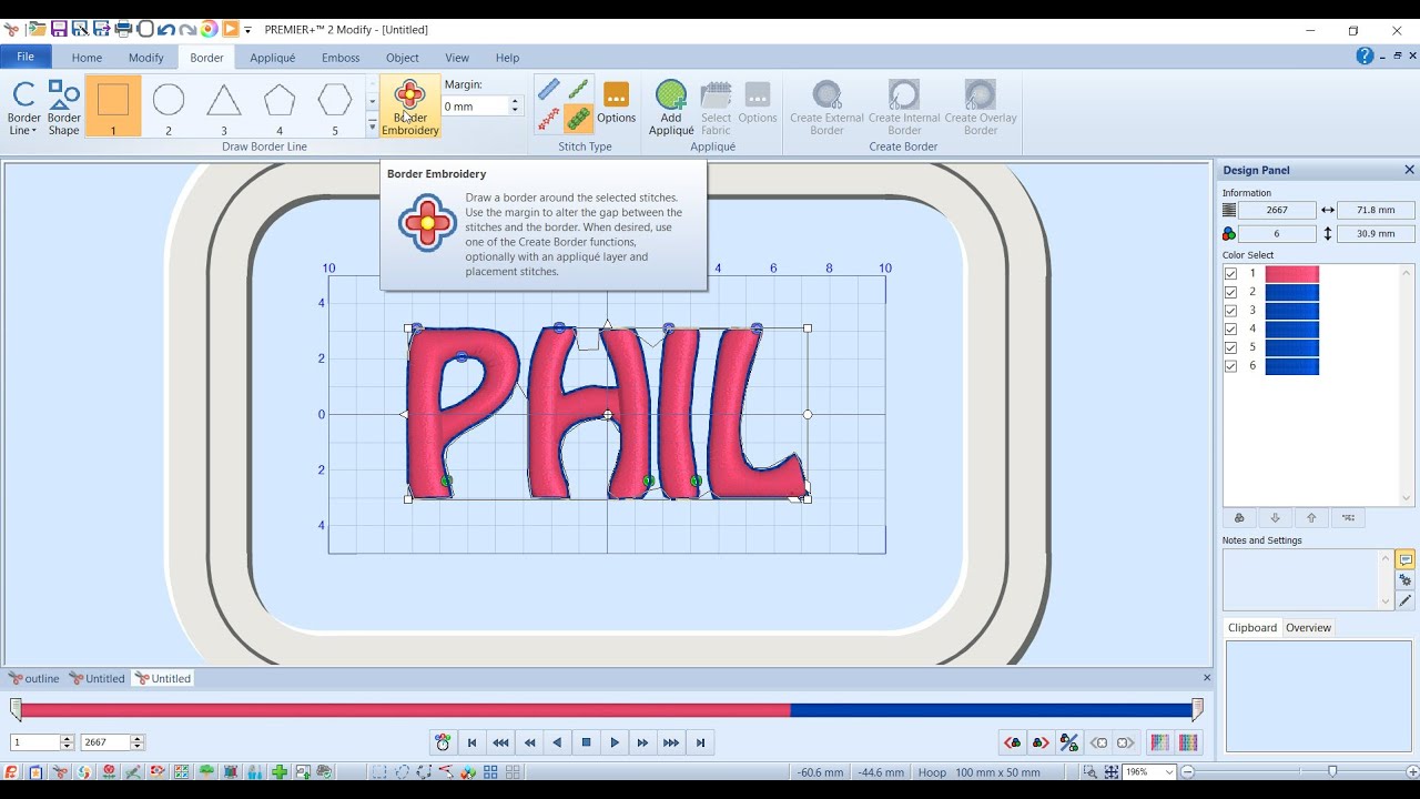 PREMIER+ 2: Adding an Outline Around a Font