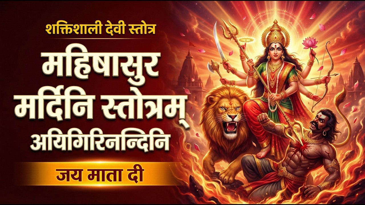 महिषासुर मर्दिनि स्तोत्रम् 🙏 | अयिगिरिनन्दिनि | Powerful Durga Stotram | Hindu Raj Sanatan Dharam