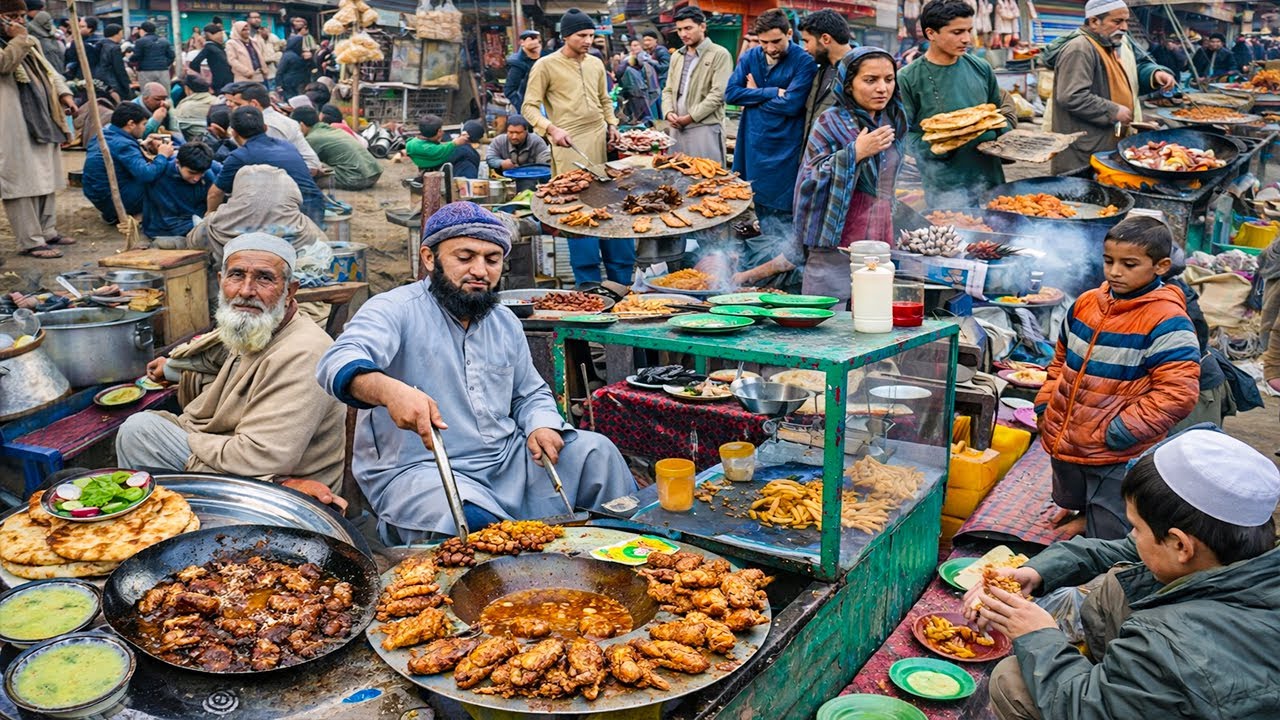 Breakfast in Afghanistan | Traditional morning street food | Liver fry recipe | Rush Dumpukht
