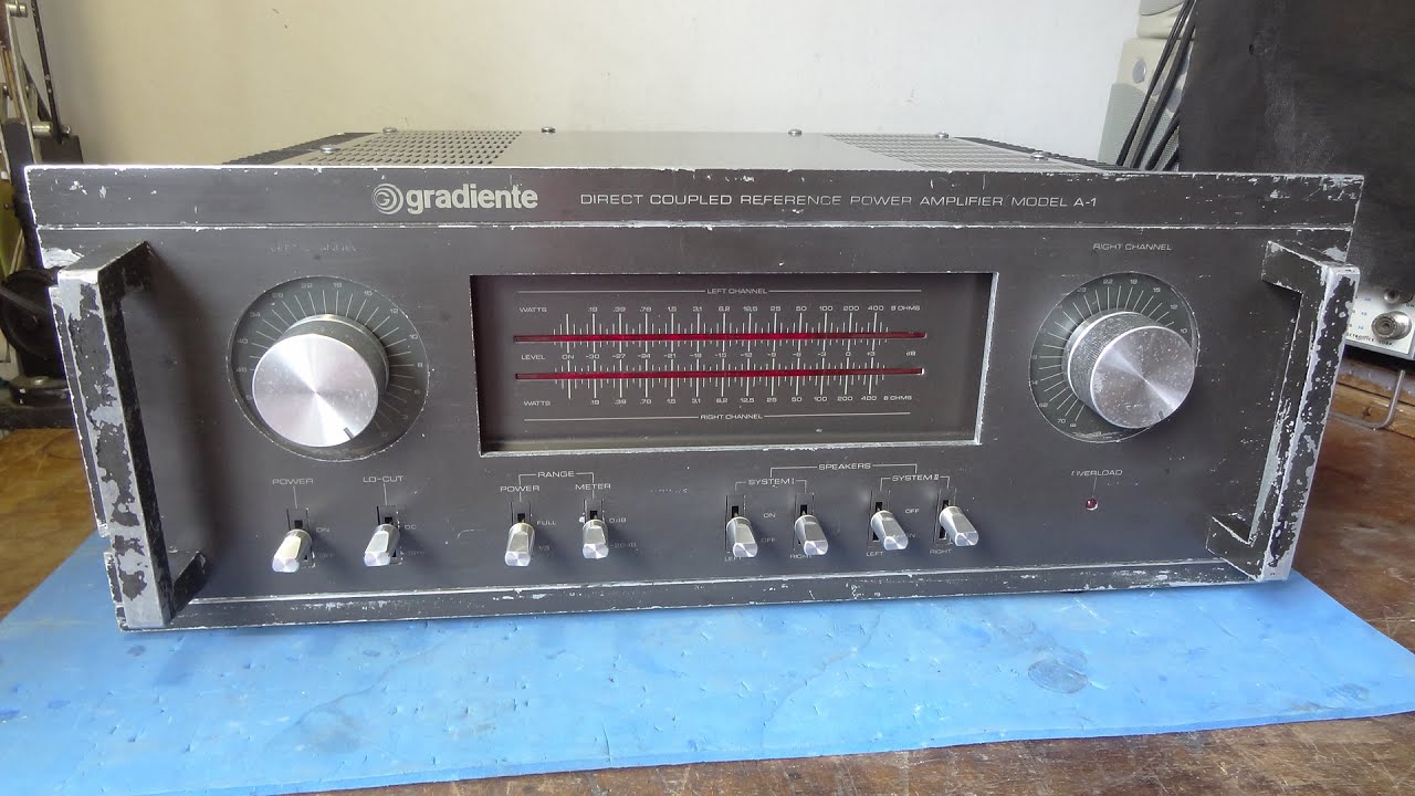 GRADIENTE MODEL A-1 70S QUAL O GANHO DE TENS&Atilde;O DO AMPLIFICADOR. IMPORTANTE PARA BIAMPLIFICA&Ccedil;&Atilde;O HI-FI