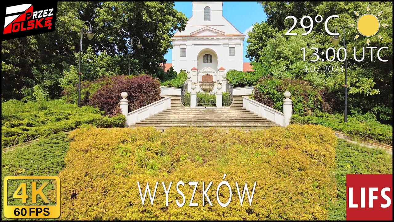 4k POLAND🚶🏽‍♂️#WALK ~ WYSZKÓW~ ⛪️ SKWER JP II 🌁 CENTRUM ~ 60fps #PrzezPolskę