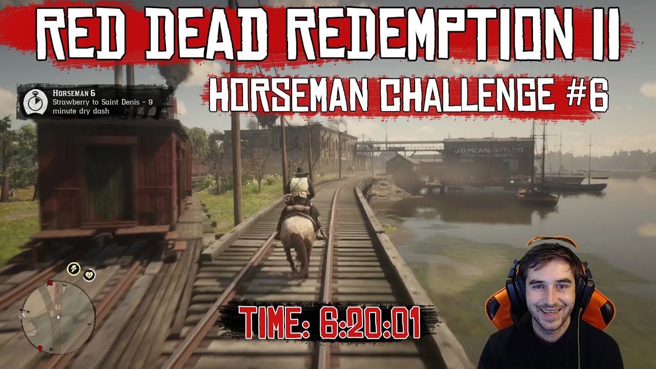 RDR2 - Horseman Challenge 6 - From Strawberry to Saint Denis - 9 minute dry dash!