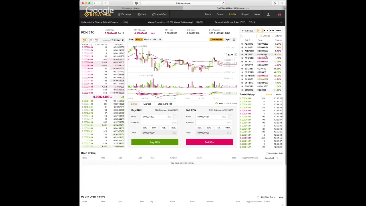 Live Bittrex Trading Tutorial
