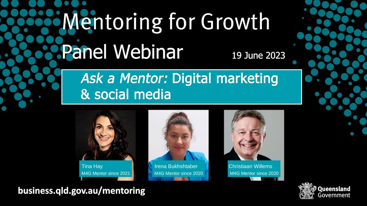 Mentoring for Growth - Ask A Mentor: Digital marketing and social media