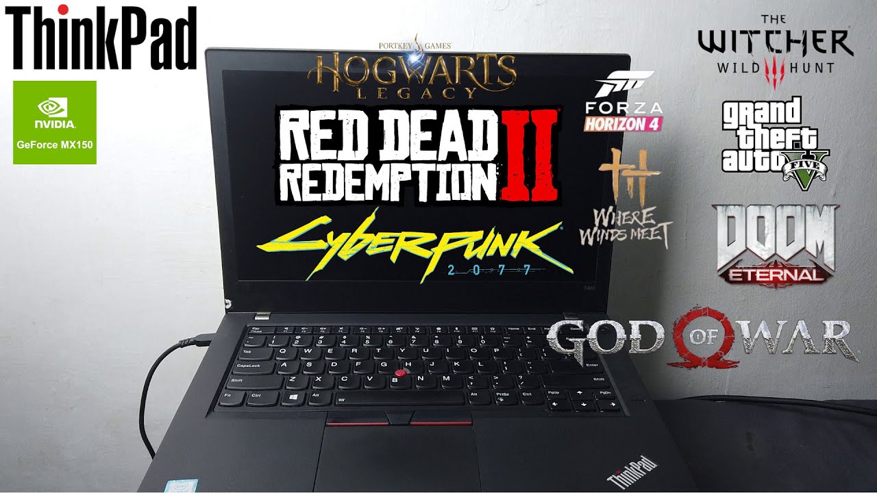 Thinkpad T480 Nvidia MX150 Gaming Test