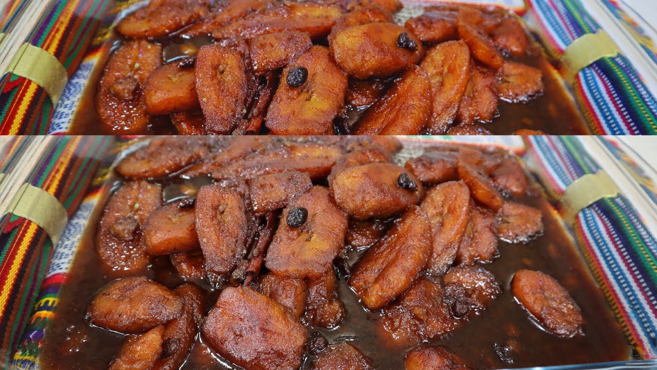 Receta de Plátanos  en Gloria postre típico  guatemalteco.