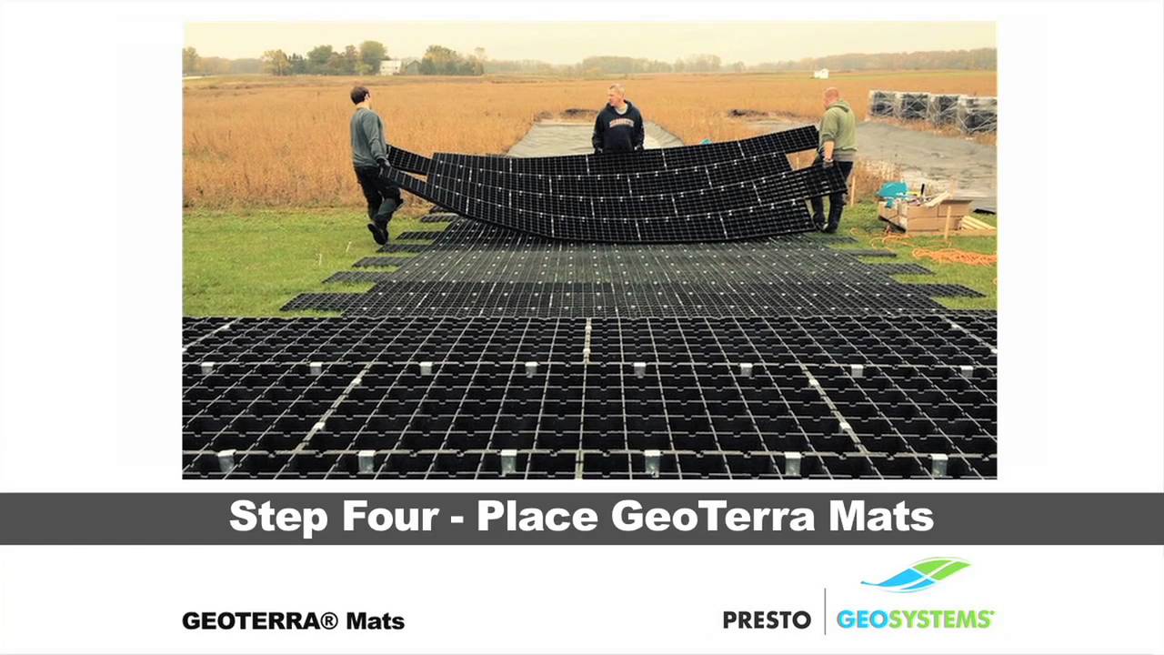 GEOTERRA&reg; Construction Mats Installation with Earth Anchors