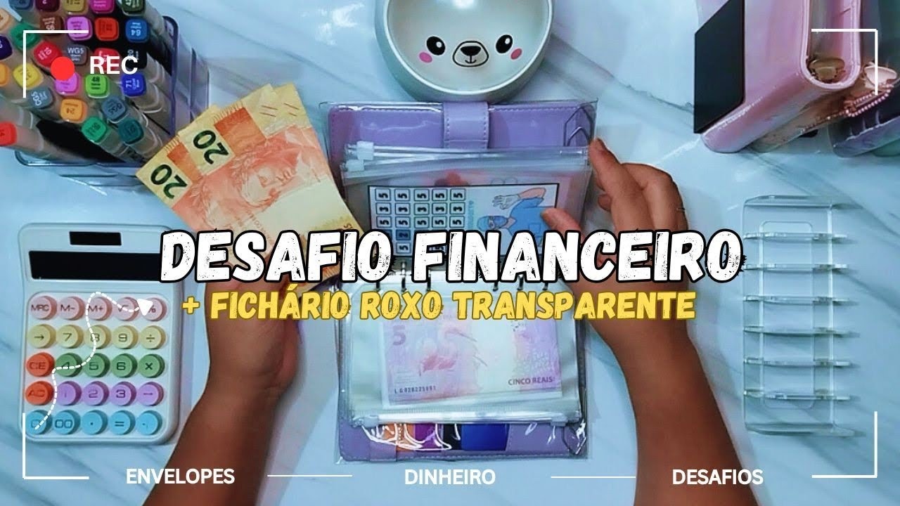 DESAFIO FINANCEIRO FICHÁRIO ROXO + FICHÁRIO ROXO TRANSPARENTE 💜✅