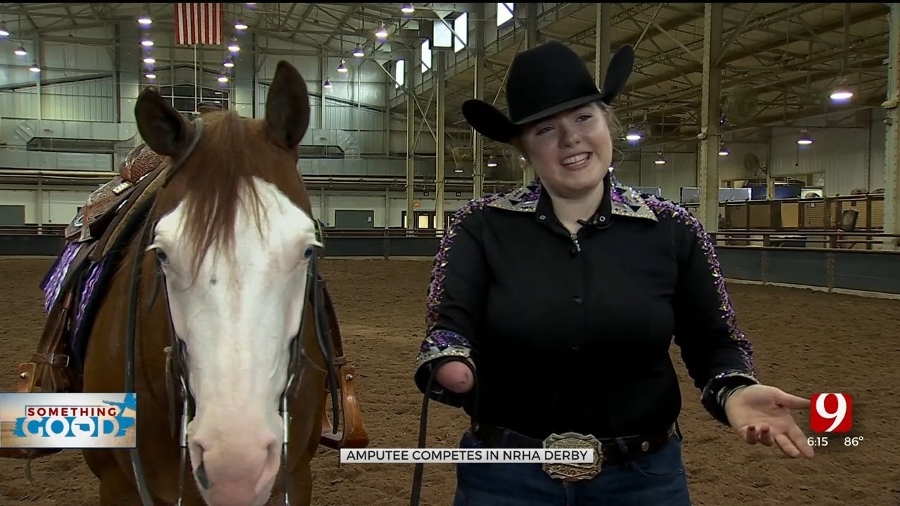 Amputee Competes In Reining Horse Competition