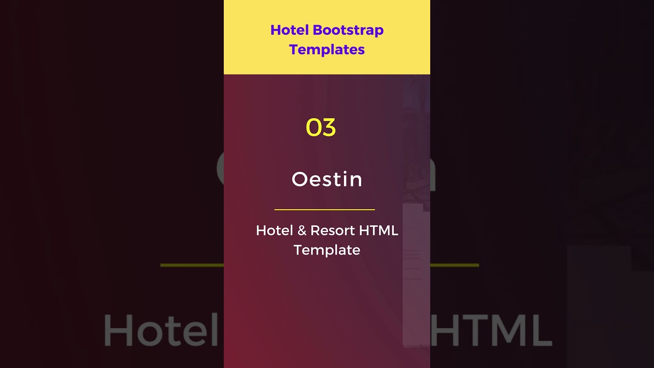 5 Best Hotel Bootstrap Templates #bootstraptemplate #reacttemplates #reactjs