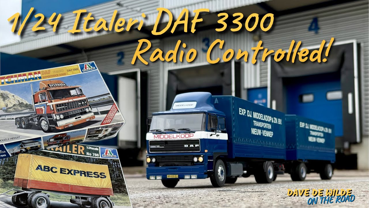 1/24 scale radio controlled Italeri DAF 3300! Full build process of a vintage Middelkoop truck.