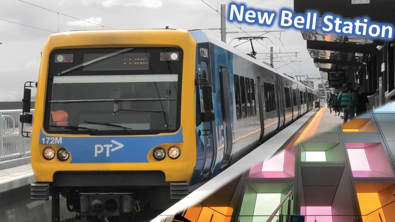 Trains at the new Bell Station - Metro Trains Melbourne