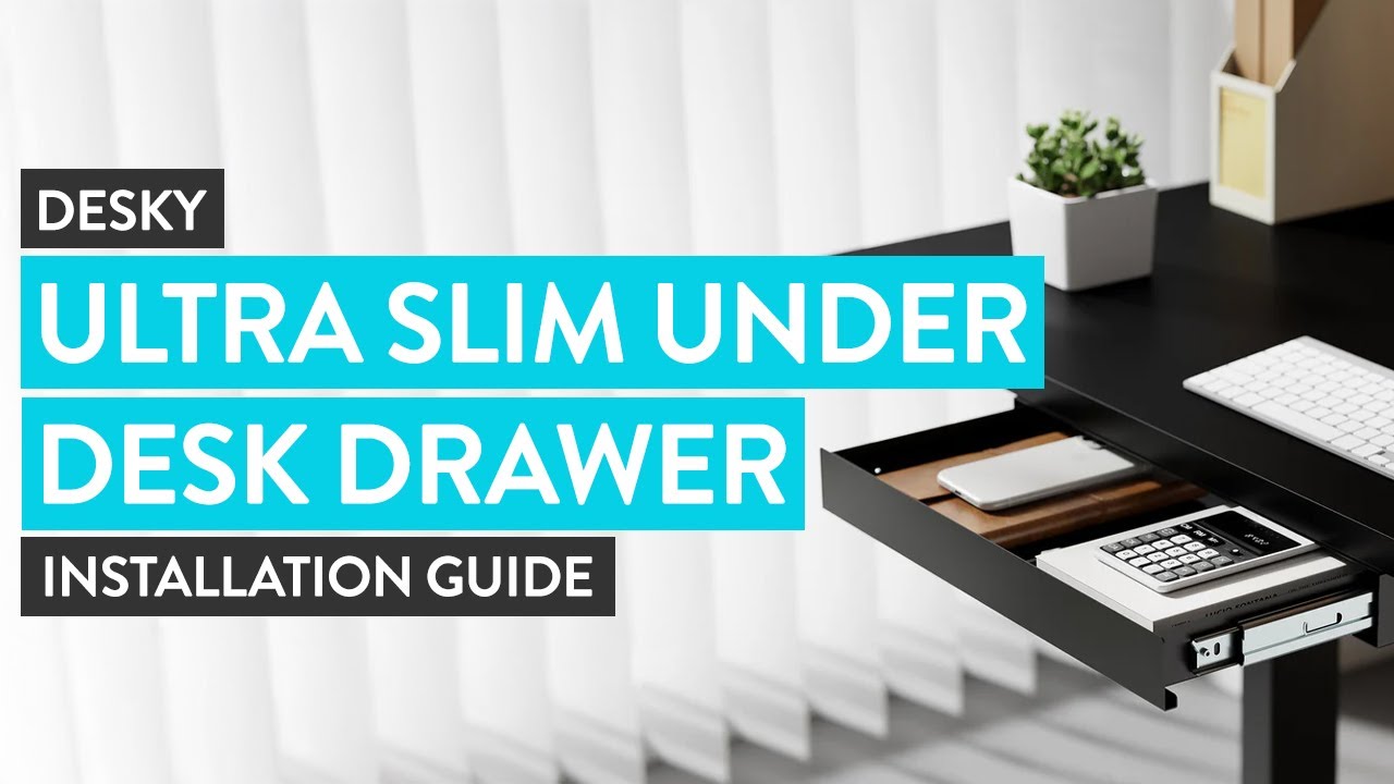 Desky Ultra Slim Under Desk Drawer Assembly