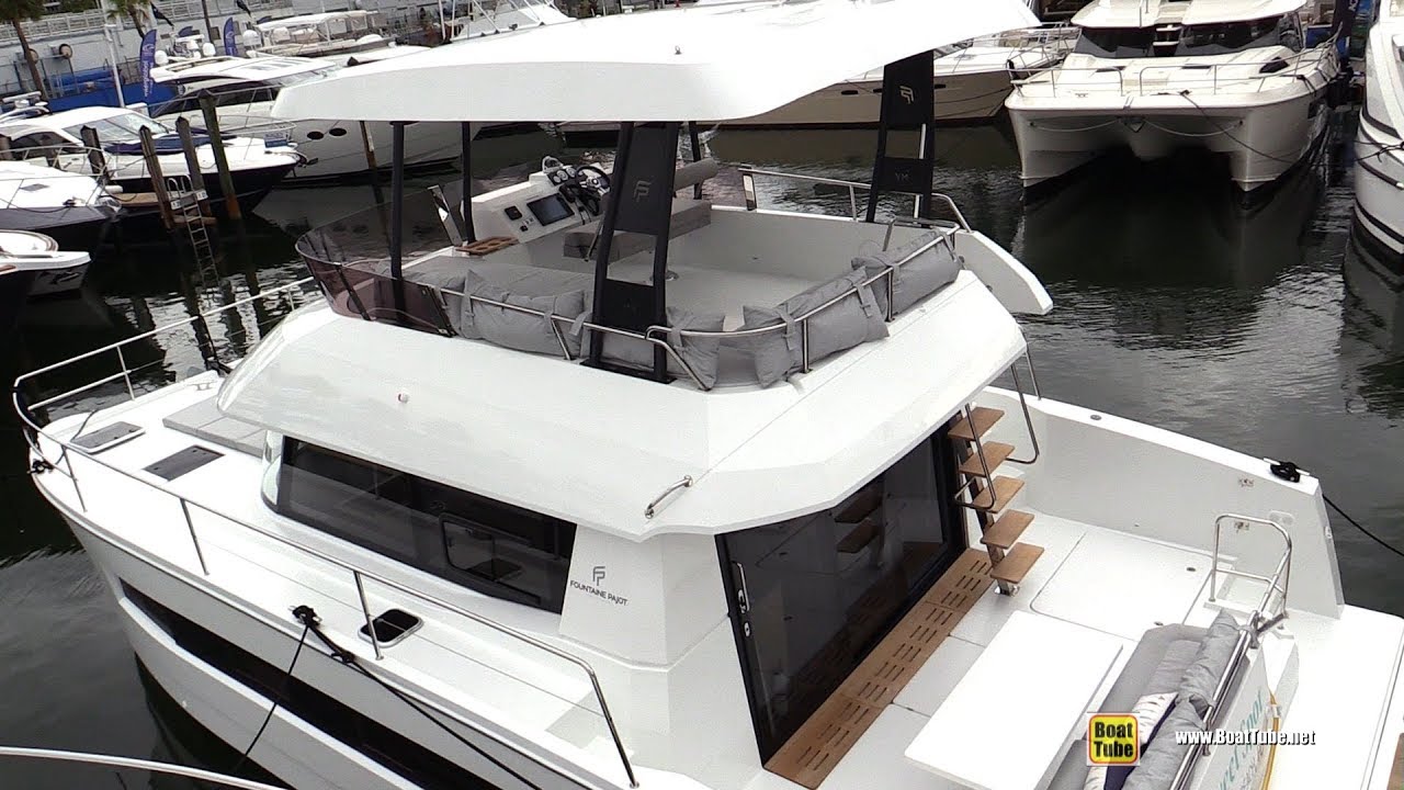 2019 Fountaine Pajot MY 37 Power Catamaran - Walkaround - 2018 Fort Lauderdale Boat Show