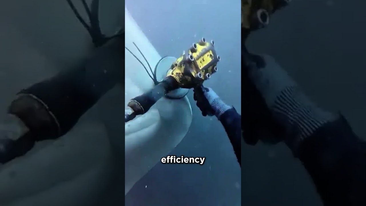 Как водолазы чистят винты кораблей под водой! 🤯
