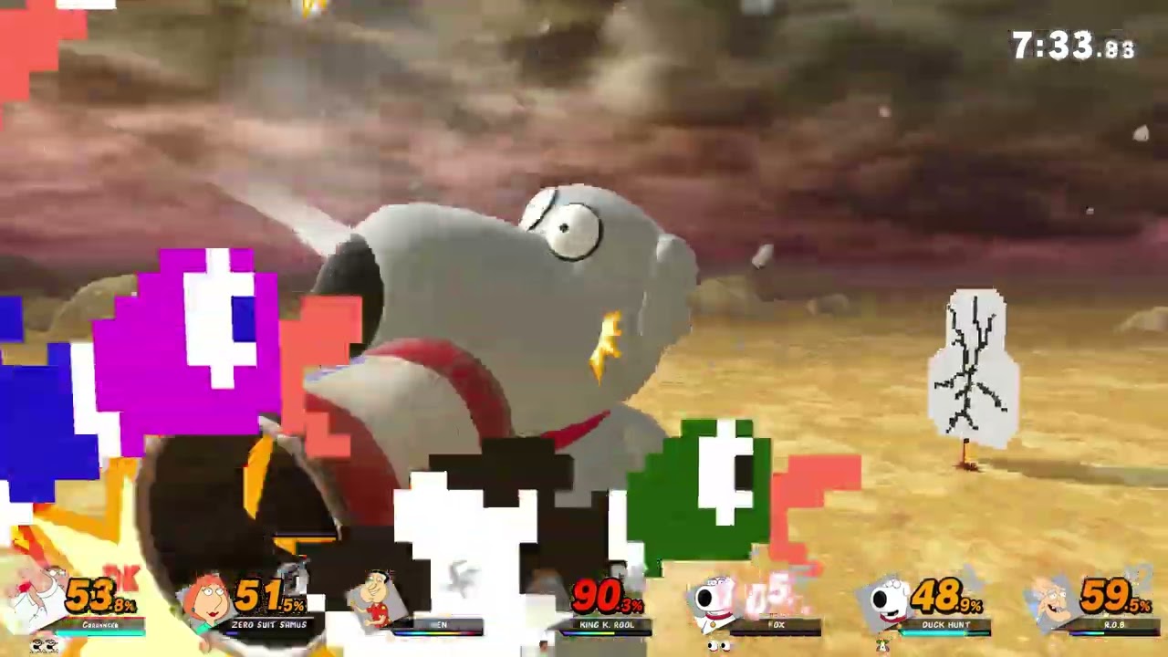 SSBU - Peter Vs Lois Vs Quagmire Vs Cleveland Vs Brian Vs Brian & Stewie Vs Herbert