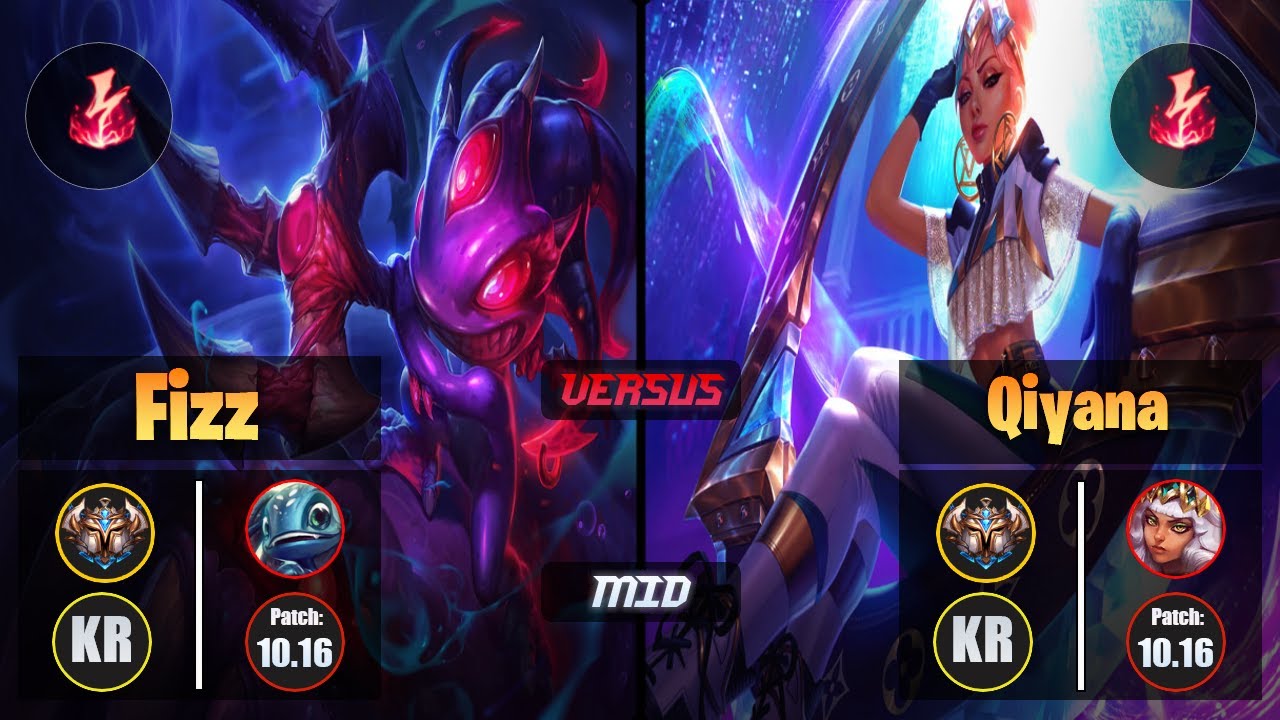 Challenger FIZZ [Electrocute] (Mid) VS  QIYANA - Challenger KR Patch 10.16