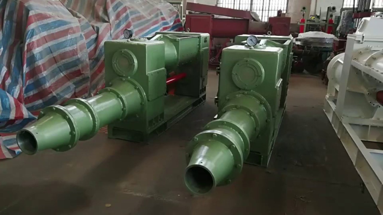 250 DOUBLE SHAFT VACUUM PUGMILL FOR PORCELAIN TABLEWARE , POTTERY CLAY PRODUCING