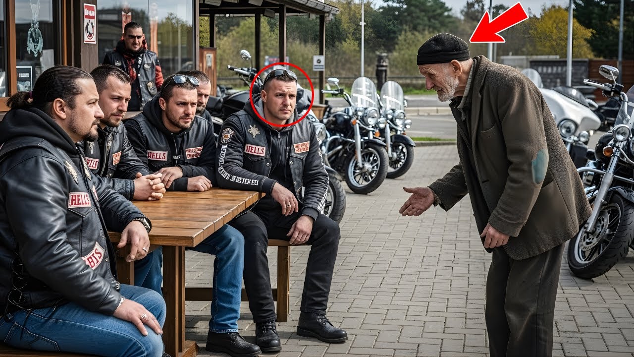Ein hungernder Alter flehte einen Biker an — bis die Hells Angels seine Vergangenheit erkannten