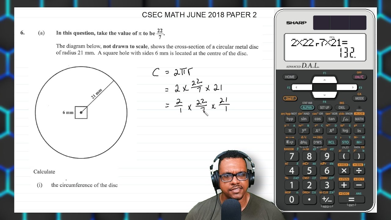 CSEC Math June 2018 Paper 2 Q6 and Q7