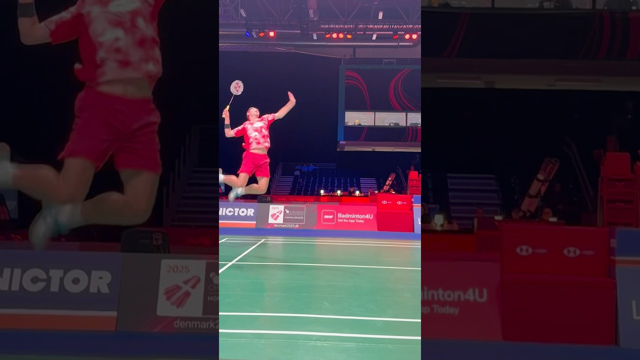 Powerfull Badminton Smash by Viktor Axelsen at Victor Denmark Open 2024 #badminton #smash #bwf