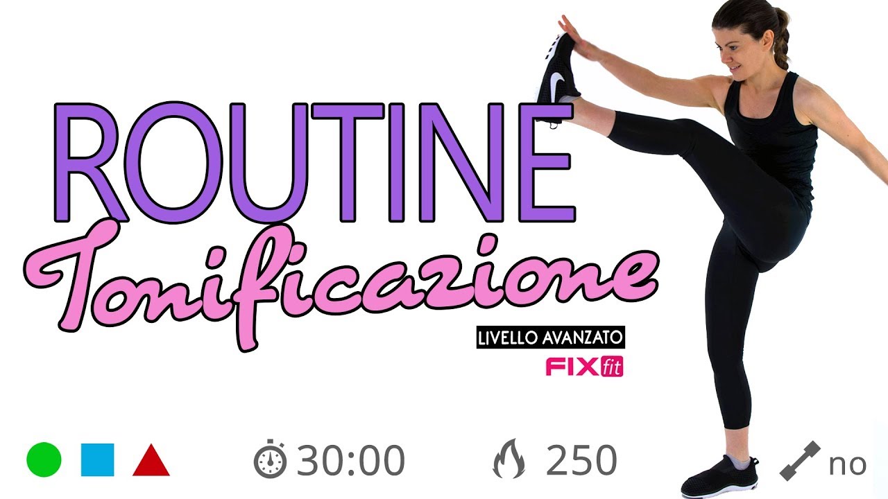 Esercizi Per Tonificare Gambe, Glutei, Addominali e Braccia Senza Salti - Allenamento Completo