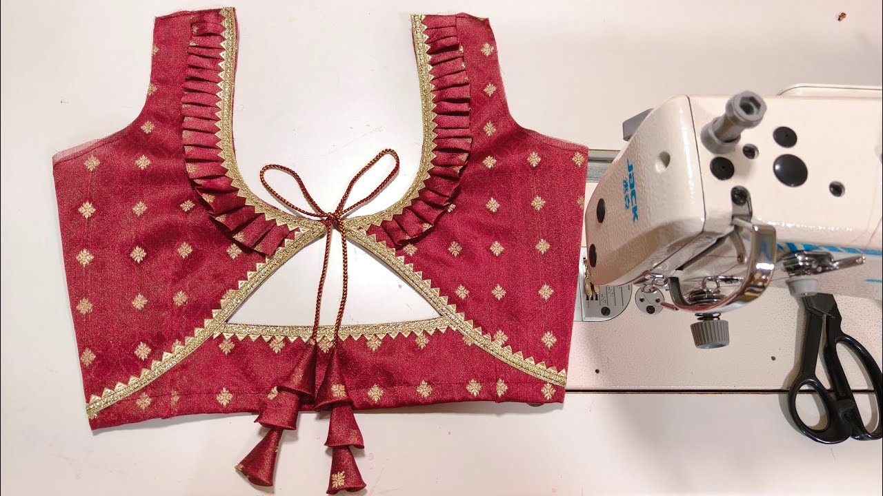 🔥 viral blouse back neck design cutting and stitching full tutorial step by step #backdesign #blouse
