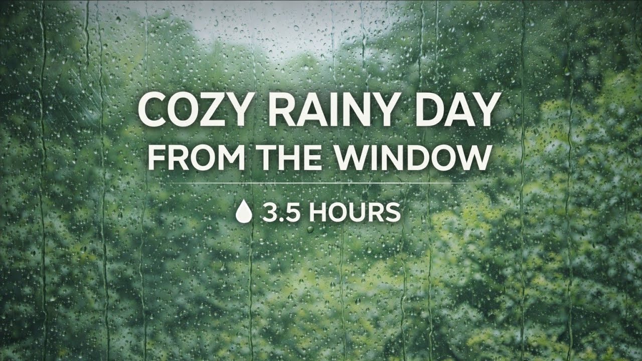 Cozy Rainy Day by the Window 🌧️ Relaxing Rain Sounds for Sleep & Focus 3.5H
